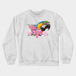 Blue and yellow macaw Crewneck Sweatshirt